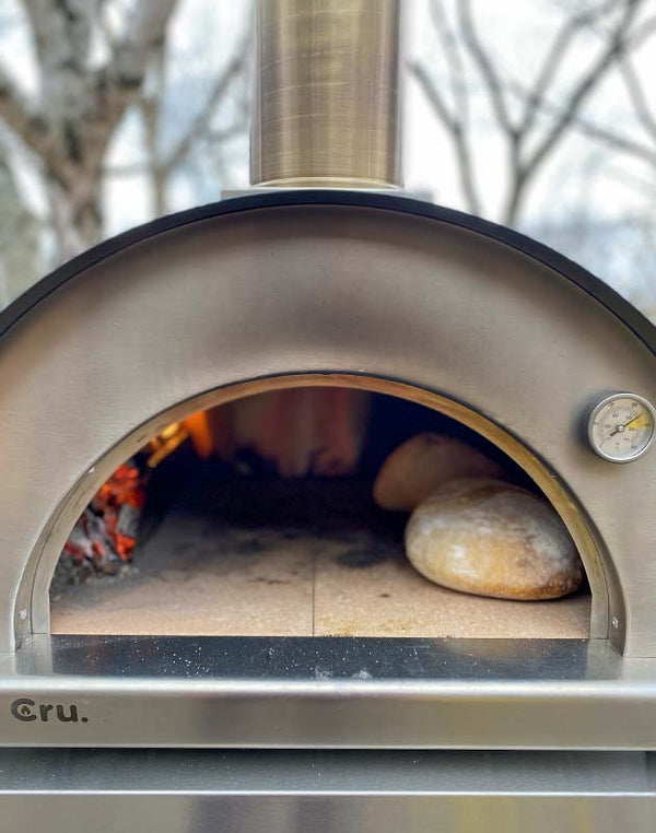 bread being baked with Cru Champion Oven