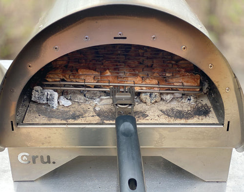 grilling in Cru Oven Model 30