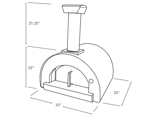 Cru Pro 60 Wood Fired Oven dimensions